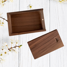 Charger l&#39;image dans la galerie, Personalised Rectangle Walnut or Maple Sliding USB Gift Box - Jewellery, Trinket

