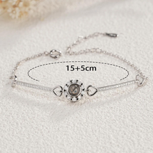 Load image into Gallery viewer, Personalised Photo Projection Bracelet - Custom Circle Pendant
