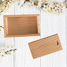Load image into Gallery viewer, Personalised Rectangle Walnut or Maple Sliding USB Gift Box - Jewellery, Trinket
