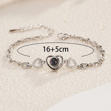 Load image into Gallery viewer, Custom Heart Pendant Photo Projection Bracelet
