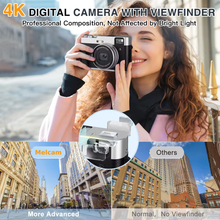 Charger l&#39;image dans la galerie, 4K Digital Camera With Auto Focus - Vlogging, Youtube
