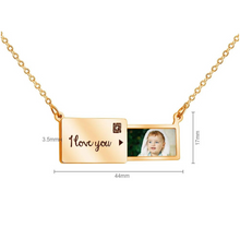 गैलरी व्यूवर में इमेज लोड करें, Personalised Custom Photo Envelope Necklace - Stainless Steel
