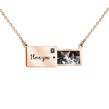 Load image into Gallery viewer, Personalised Custom Photo Envelope Necklace - Stainless Steel
