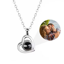 Lade das Bild in den Galerie-Viewer, Personalised Photo Projection Heart Pendant Custom Necklace
