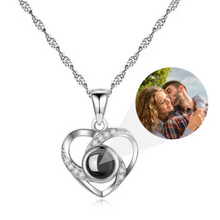 Lade das Bild in den Galerie-Viewer, Personalised Photo Projection Heart Pendant Custom Necklace
