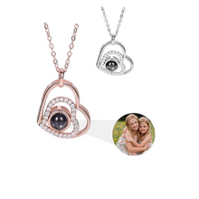 Lade das Bild in den Galerie-Viewer, Personalised Photo Projection Heart Pendant Custom Necklace
