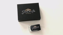 Load and play video in Gallery viewer, Personalised Leather USB With Black Printed Gift Box 4GB - 64GB Custom Logo
