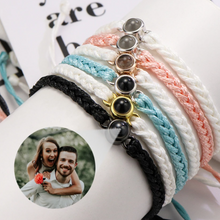 Φόρτωση εικόνας στο εργαλείο προβολής Συλλογής, Photo Projection Rope Bracelet Personalised Custom Gift
