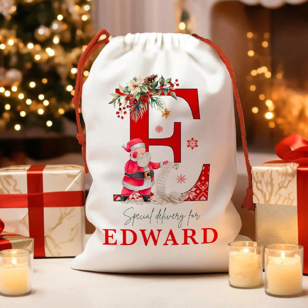 Custom Name Personalised Christmas Santa Sack