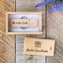 Load image into Gallery viewer, Personalised Audio Guestbook USB Flash Drive With Box
