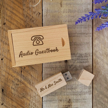 Load image into Gallery viewer, Personalised Audio Guestbook USB Flash Drive With Box
