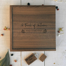 Charger l&#39;image dans la galerie, Personalised 6x4 Photo Album Wooden Box With Block USB 4GB-64GB - Etchoo
