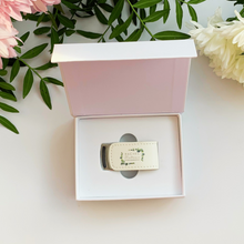 Load image into Gallery viewer, Personalised Leather USB With White Printed Gift Box 4GB - 64GB Custom Logo

