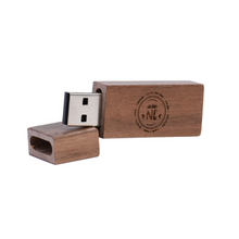 गैलरी व्यूवर में इमेज लोड करें, Rectangle Wooden USB Flash Drive Stick  4GB - 64GB
